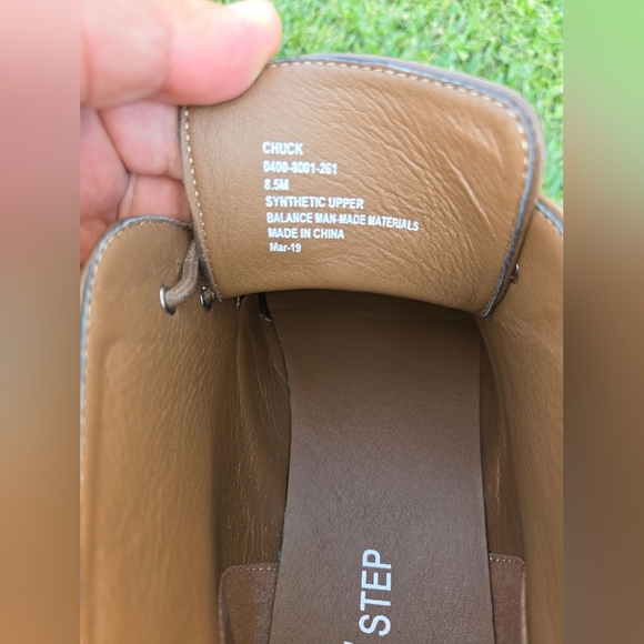 Flex Step Brown Chuck Boots Suede Ankle-High Mens Size 8.5 - Picture 4 of 5